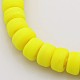 Handmade Opaque Frosted Lampwork Flat Round Beads Strands LAMP-L023-02-1