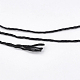 ポリエステル糸  カスタム織りジュエリー作りのために  ブラック  0.5mm  約480m /ロール NWIR-K023-0.5mm-14-2