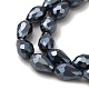 Electroplate Glass Beads Strands EGLA-E010-10x15mm-F03-4
