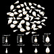 Ph pandahall 64 Uds colgantes de perlas en forma de lágrima KY-PH0001-60-2