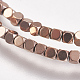 Electroplate Non-magnetic Synthetic Hematite Beads Strands G-K239-14A-2