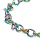 Placage sous vide à la mode 304 bracelets à chaîne torsadée latérale en acier inoxydable STAS-A028-B073M-2