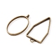 10pcs pendentifs à lunette ouverte en alliage PALLOY-YWC0002-02AB-2