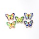 Butterfly Alloy Enamel Beads ENAM-N045-40-1
