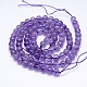 Natural Amethyst Round Bead Strands G-M212-10mm-02A-2