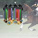 Espositore da parete per espositore per porta medaglie in ferro a tema sport a cavallo ODIS-WH0021-657-7