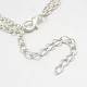 Trendy Alloy Infinity Link Anklets AJEW-AN00044-4