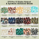 Nbeads 375 pcs 15 styles perles de pierres précieuses naturelles G-NB0003-87-4