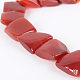 Natural Gemstone Red Agate Twist Bead Strands G-E227-07-1