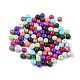 Perles de verre de peinture de cuisson rondes écologiques X-HY-A003-4mm-M-1
