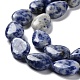 Fili di perle di diaspro macchia blu naturale G-L242-33-4