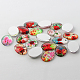 Multi-Color Flower Theme Ornaments Glass Oval Flatback Cabochons X-GGLA-A003-13x18-NN-2