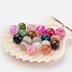 Perles d'agate à rayures naturelles teintées rondes à facettes/perles d'agate à bandes X-G-G581-6mm-M-1