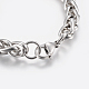 Adjustable 304 Stainless Steel Chain Bracelets BJEW-K187-04P-3