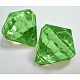 Pendentifs en diamant à facettes en acrylique transparent de couleur vert lime X-TACR-DB28x31mm-C67-2