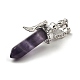 Natural Amethyst Pointed Pendants G-Z033-15P-04-2