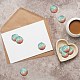 SUPERDANT 50 Pcs White Elf Spellcasting Wax Seal Stickers Fairy Tale Theme Envelope Seals 1.21in Round Seal Adhesive Sticker for Baby Shower Invitation Envelope Greeting Card Decoration DIY-SD0001-60H-6