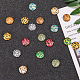 Sunnyclue 1 boîte 100 pièces 10 couleurs léopard cabochon en verre rond 12mm cabochons dômes flatback pour la fabrication de bijoux accessoires d'artisanat GLAA-SC0001-04-3