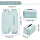 CHGCRAFT 3Pcs 3 Colors Foldable PVC Imitation Leather Tissue Storage Bags ABAG-CA0001-11-2