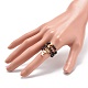 3Pcs 3 Style Gemstone Beaded Stretch Finger Rings Set RJEW-JR00522-3