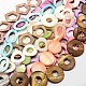 Dyed Mixed Shape Ring Natural Freshwater Shell Beads Strands SHEL-E355-17-1