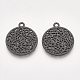 Smooth Surface Alloy Pendants PALLOY-T067-42MB-2