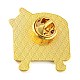 黄金の亜鉛合金のブローチ  漫画の猫のエナメルピン  テレビ  30x26x1.6mm JEWB-Z015-01F-2