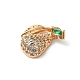 Латунные микропаве прозрачные подвески с фианитом KK-C062-090G-2