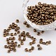 6/0 Electroplated Metallic Colours Round Glass Seed Beads X-SEED-A009-4mm-601-1