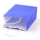 純色クラフト紙袋  ギフトバッグ  ショッピングバッグ  紙ひもハンドル付き  長方形  ブルー  15x11x6cm AJEW-G020-A-04-4