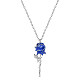 Ожерелья с подвеской из стерлингового серебра 925 проба с родиевым покрытием Shegrace Rose JN994B-1