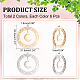 DICOSMETIC 12Pcs 2 Colors Crescent Moon Pendant Golden Hollow Moon Charm Filigree Lunar Pendant Flat Round Charm Night Sky Charm Stainless Steel Dangle Jewelry Supplies for Jewelry Making STAS-DC0012-16-2