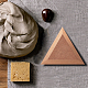 MDFウッドボード  セラミック粘土乾燥ボード  セラミック作成ツール  三角形  淡い茶色  12.5x14.5x1.5cm FIND-WH0110-664J-5