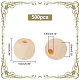 Ahadermaker 500pcs perles en bois naturel WOOD-GA0001-50-2
