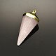 Brass Gemstone Cone Pendulum Pendants G-M131-04-1