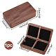 2-Slot Black Walnut Jewelry Magnetic Storage Boxes CON-WH0095-09B-2