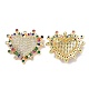 Латунные подвески из микро-паве ZIRC-I063-17G-1