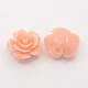 Perles roses de fleur de 3D en corail synthétique CORA-A005-14mm-07-1