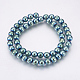 Electroplate Non-Magnetic Synthetic Hematite Beads Strands G-F585-C06-8mm-2
