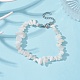 Bracelet perlé naturel de copeaux de pierre de lune arc-en-ciel BJEW-JB09686-10-4