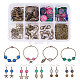SUNNYCLUE 1 Box 150+ pcs DIY Druzy Dangle Drop Earrings Bracelet Jewellry Making Starter Kit with Round Druzy Agate Resin Cabochons 12mm - Make 5 Bracelet & 5 Pairs Earrings DIY-SC0004-01AB-1