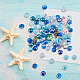 SUPERFINDINGS 819pcs Sea Style Beads Bulk Blue Mixed Spacer Beads Including 16 Style Round Glass Beads 4 Style Polymer Clay Beads Cute Ocean Style Enamel Charms Loose Beads for DIY Jewelry Making DIY-FH0005-19-4