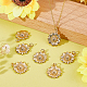 Beebeecraft 8Pcs Gold Sunflower Charms 18K Gold Plated Sunflower Pendant Charms Craft Supplies for DIY Jewelry Earrings Necklace Bracelet Making Finding KK-BBC0002-54-5