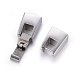 304 Stainless Steel Fold Over Clasps X-STAS-E440-70P-2