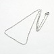Unisex 304 Stainless Steel Box Chain Necklaces STAS-O037-70P-2