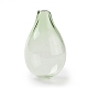 手作り吹きガラス瓶  ガラスバイアルペンダント作り用  ティアドロップ  薄緑  30~32x18.5~19mm  穴：2~3.5mm GLAA-B005-03C-1
