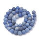 Chapelets de perles en aventurine bleue naturelle X-G-T106-209-3