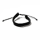 Bracelets de cordon tressé en similicuir pu pour femmes BJEW-M290-01C-1