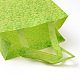 環境に優しい再利用可能なエコバッグ  不織布ショッピングバッグ  緑黄  26.6x12.75x31cm ABAG-L004-N02-2