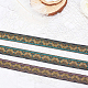 Ahandmaker 2 rouleaux 2 couleurs rubans de polyester à broder de style ethnique OCOR-GA0001-12-4